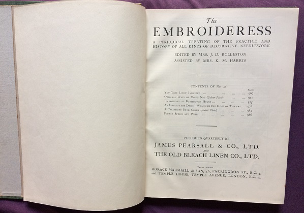 The Embroideress: A periodical treating of the practice and ...